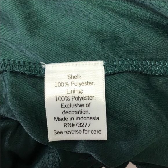 Nine West Women’s Sleeveless Ruffle Halter Peplum Blouse, Green, size XXL - Picture 8 of 9